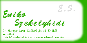 eniko szekelyhidi business card