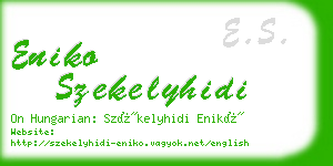 eniko szekelyhidi business card